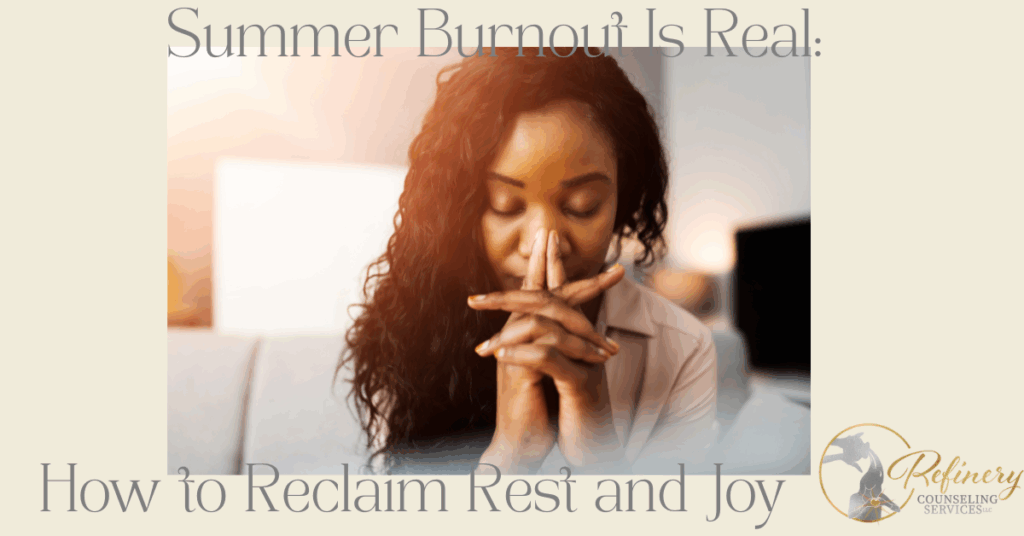 A person resting on her hands, seemingly in prayer, calm and peaceful